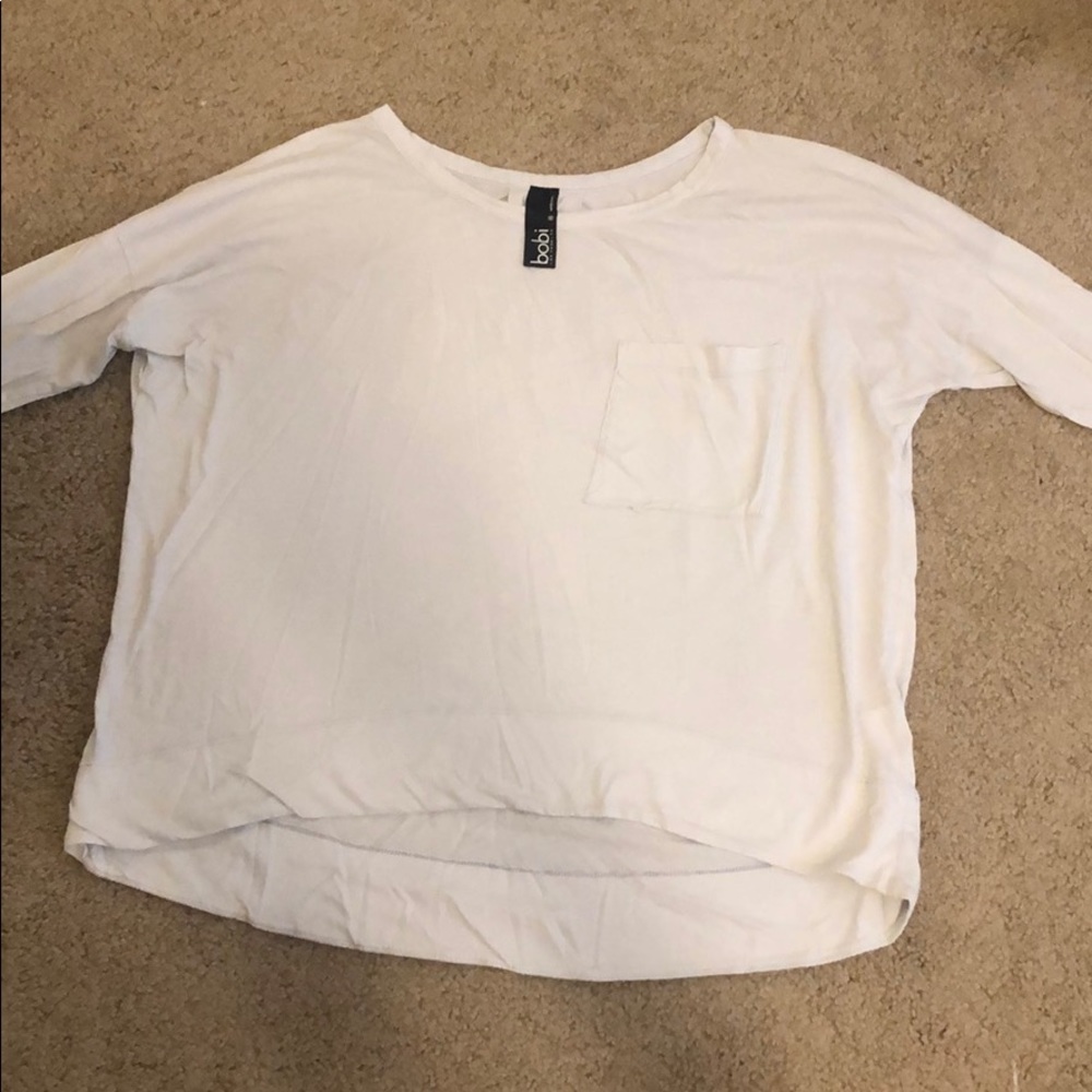 light blue/white oversized tee